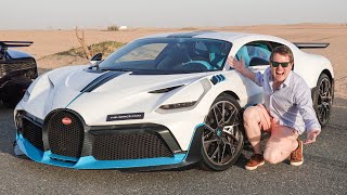 My FIRST DRIVE in the BUGATTI DIVO Double Divos in the Desert [upl. by Aihsia]