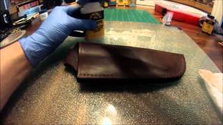 How to make a leather laplander sheath  Completed sheath [upl. by Atinuaj]