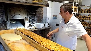 Pane e Pizza meravigliosi cotti in un Forno a Legna del 1906 ad Ariccia  Roma 🇮🇹 Street Food Italia [upl. by Yblocaj]