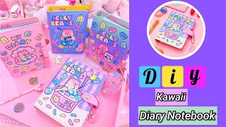 DIY Kawaii Notebook diary  How to make cute kawaii Diary  easy paper craft ideas  paper craft [upl. by Reinertson]