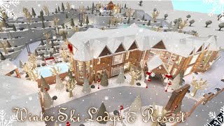 Bloxburg  Hotel  Winter Ski Lodge amp Resort  Speed Build  All Game Pass [upl. by Llennehc]