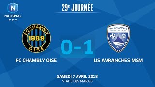 J29  FC Chambly O  US Avranches MSM 01 le replay I National FFF 2018 [upl. by Eynahpets]