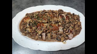 filet mignon de porc au four sauce forestière avec de délicieux champignons [upl. by Schoenfelder119]