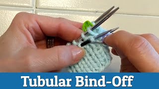 How To Knit a Tubular BindOff In The Round [upl. by Rakso185]