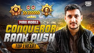 Chicken Only Conqueror Rank Push RAOD TO TOP 100 ❤️ HEART is live🔥  pubgmobile pubg rankpush [upl. by Dodds]