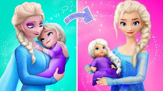 Elsa and Anna with Their Babies  32 Frozen DIYs [upl. by Adella]