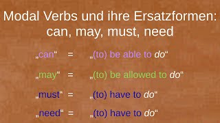 Modal Verbs und ihre Ersatzformen 1 [upl. by Ynabe]