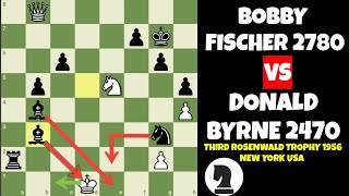 Donald Byrne vs Bobby Fischer  Third Rosenwald Trophy 1956 New York USA [upl. by Lamonica]