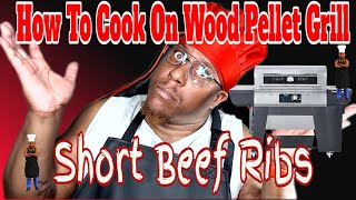 How to smoke short beef ribs on a pellet gril [upl. by Akirdnuhs715]