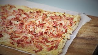 How to make a Tarte Flambée  Flammekueche [upl. by Elfrieda]