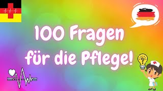 Verbessere dein Deutsch mit 100 Fragen Pflege gesichert 🏥💬 [upl. by Prisilla]