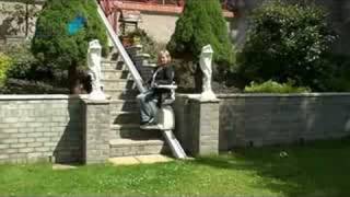 MediTek Stairlifts External Stairlift  Caltech Ltd Dundee [upl. by Ahsaekal]