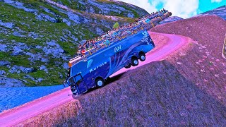 Overloaded bus  the most dangerous road  Euro Truck Simulator 2 [upl. by Ettennod]