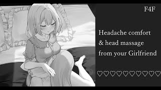 F4F Comfort for a headache amp Head Massage from your Soft Girlfriend ASMR [upl. by Lak]