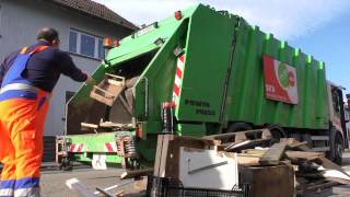 Sperrmüll Faun Powerpress Teil2  Bulky Waste Garbage Truck Part2 [upl. by Auhsaj342]