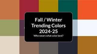 Pantone 2025  Fall  Winter Colors [upl. by Anahsor888]