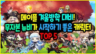 메이플 2022년 겨울방학 대비 무자본이 시작하기 좋은 캐릭터 TOP 5 [upl. by Emse]