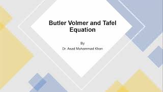 The Science Behind Electrode Kinetics Exploring the ButlerVolmer and Tafel Equations part 1 [upl. by Annoya856]