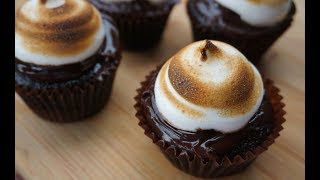 Smores Cupcakes  Treats by Jenny [upl. by Ahtennek]