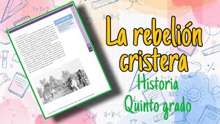 La rebelión cristera páginas 121 y 122  historia  quinto grado [upl. by Ohare]