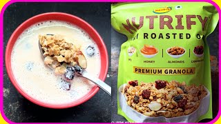 Nutrify Honey Roasted Oats PremiumGranola for children  home made simple recipe weightlossrecipe [upl. by Oirottiv]