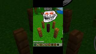 Minecraft Troll 🗿🤪 minecraft minecraftmeme troll gaming Shorts Shortsfeed meme [upl. by Mauro]