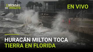 Huracán Milton EN VIVO el ciclón golpea con furia y avanza hacia el interior tras tocar tierra [upl. by Nnylak]