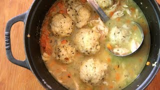 Simple Homemade Chicken and Dumplings  SAM THE COOKING GUY [upl. by Eilrebmik]