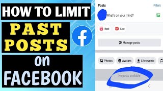 HOW TO LIMIT PAST POST ON FACEBOOK EASY WAY 2024  hide all post in facebook 2024 tutorial [upl. by Vasiliu]