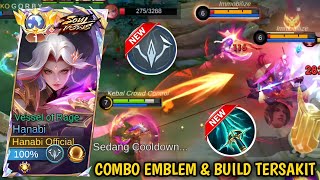 HANABI NEW COMBO EMBLEM amp BUILD TERSAKIT 2024  DAMAGENYA GAK NGOTAK TOP GLOBAL HANABI  MLBB [upl. by Gaylord914]