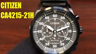 Citizen EcoDrive CHR Avion Black Chronograph Watch CA421521H [upl. by Malsi]