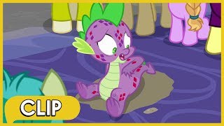 El quotsarpullidoquot de Spike empeora  MLP La Magia de la Amistad Español Latino [upl. by Ardnikat]