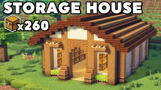 Minecraft Storage House Tutorial JavaBedrock [upl. by Euridice]