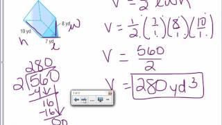 6th Grade 102 Volume of Triangular Prisms [upl. by Yram]