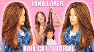 KEEP Your LENGTH with this EASY Movement LONG Layer Haircut Tutorial [upl. by Enorahs433]