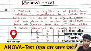 ANOVA Test  OneWay ANOVA test  TwoWay ANOVA test  ANOVA Ftest  ANOVA  Hypothesis testing [upl. by Nosae496]