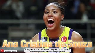 Ana Cristina de Souza │Fenerbahçe Opet vs Eczacıbaşı Dynavit │Turkish Volleyball League 2024 Game 2 [upl. by Nitsirt]