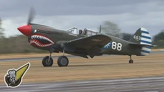 Two Curtiss P40 Kittyhawks  great audio [upl. by Glenda]