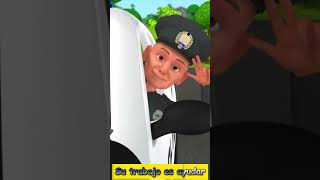 Coche de Policía 🚔🚔🚔 Canciones infantiles con coches en Español [upl. by Nanaek]