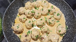 Boulettes da viande à la crème recette facile [upl. by Ahsenet]