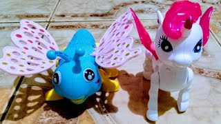 ASMR Amazing Walking Bee Unicorn Toys [upl. by Charteris]