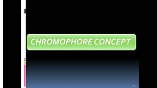 Chromophore concept Auxochrome [upl. by Naugan]