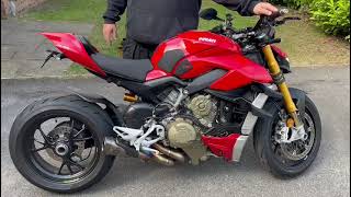 Ducati Streetfighter v4s Full Akrapovic titanium exhuast [upl. by Naedan]