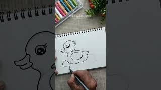 How To Draw Duck 🦆  Duck Drawing Step By Step  Duck Drawing Easy for Kids shorts viral [upl. by Ydnem690]