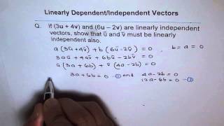 Prove the Given Vectors are Linearly Independent [upl. by Lrae97]