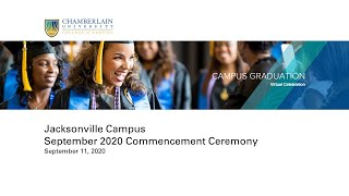 Chamberlain University College of Nursing Jacksonville Campus September 2020 Commencement Ceremony [upl. by Dougald]