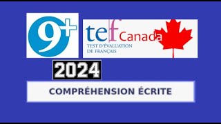 TEF compréhension écrite 2024 tefcanada tefaq newformat [upl. by Auhso]