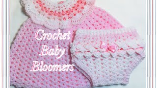 How to Crochet baby bloomers  diaper cover  panties for 012 months 135 by Crochet for Baby [upl. by Adnesor583]