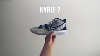 UNBOXING NIKE KYRIE 7 BROOKLYN BEATS AND ON FEET [upl. by Zetnauq308]