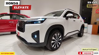 Honda Elevate ZX CVT 2024 😍 Review  Best SUV Features Specs Interior amp Prices 💫 [upl. by Nosac]